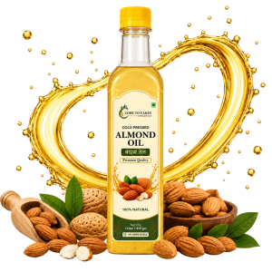 almond oil lable 1liter